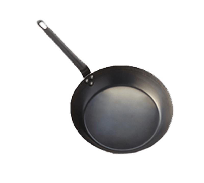 American Metalcraft BSFP12 12" Non-Coated Induction Ready Black Steel Fry Pan
