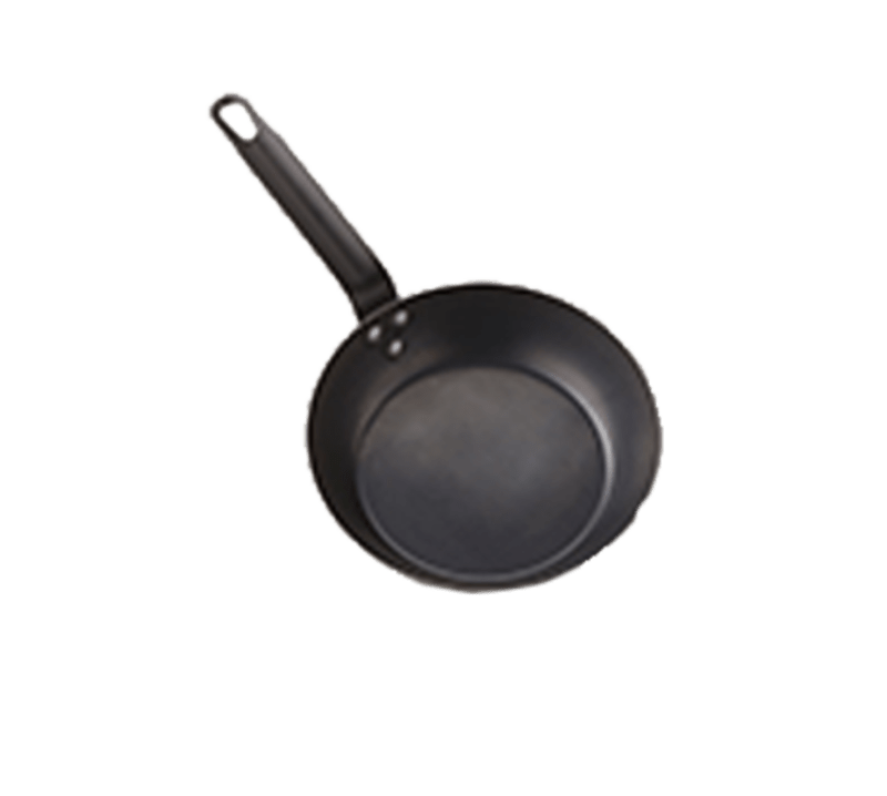 American Metalcraft BSFP8 8" Non-Coated Induction Ready Black Steel Fry Pan