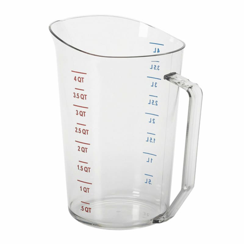 Cambro 400MCCW135 Camwear 4 Qt. Clear Polycarbonate Measuring Cup