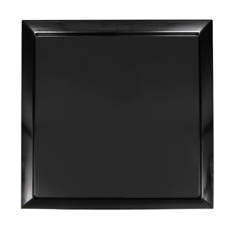 G.E.T. Enterprises ML-244-BK Siciliano 23-7/8" Square Black Melamine Plate