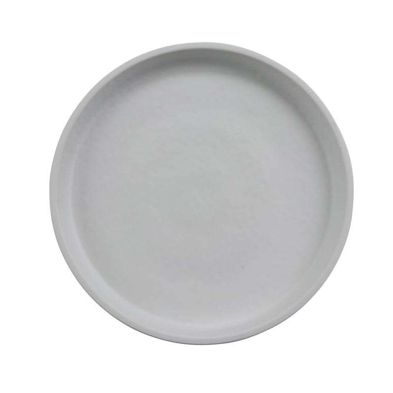 G.E.T. Enterprises RP-7-WM/GRM Roca Matte 7" Round White Matte/Gray Matte Melamine Plate