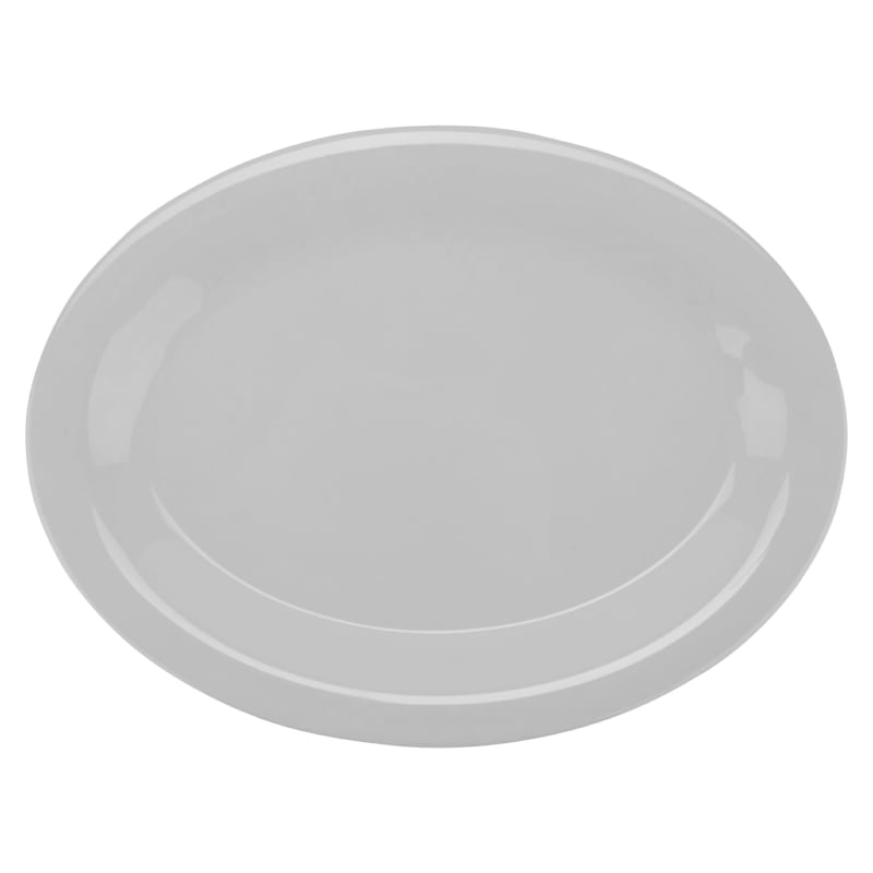 G.E.T. Enterprises OP-120-DW Diamond White 11-7/8" Oval Diamond White Melamine Platter