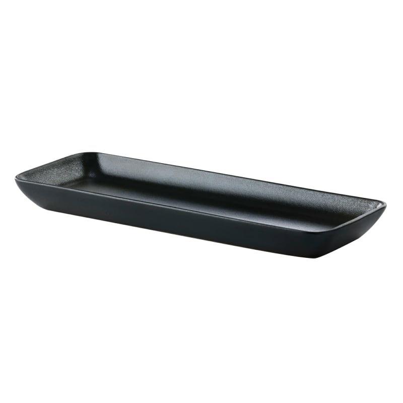 G.E.T. Enterprises PP1941497712 Corona Cosmos Pluto 14-3/16" Rectangle Black Porcelain Platter