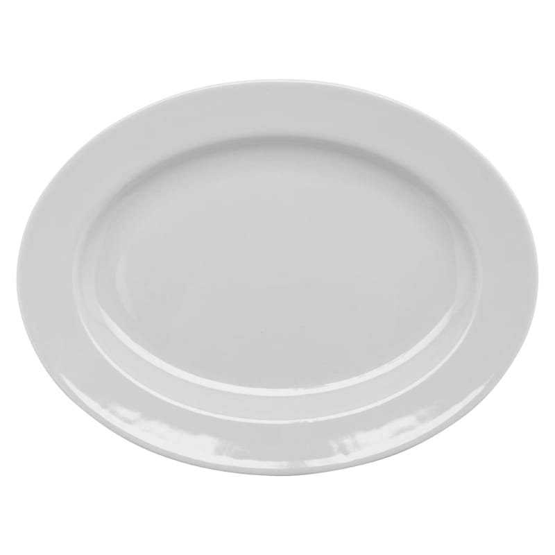 G.E.T. Enterprises PA1101907612 Corona Actualite 10-1/16" Oval Bright White Porcelain Platter