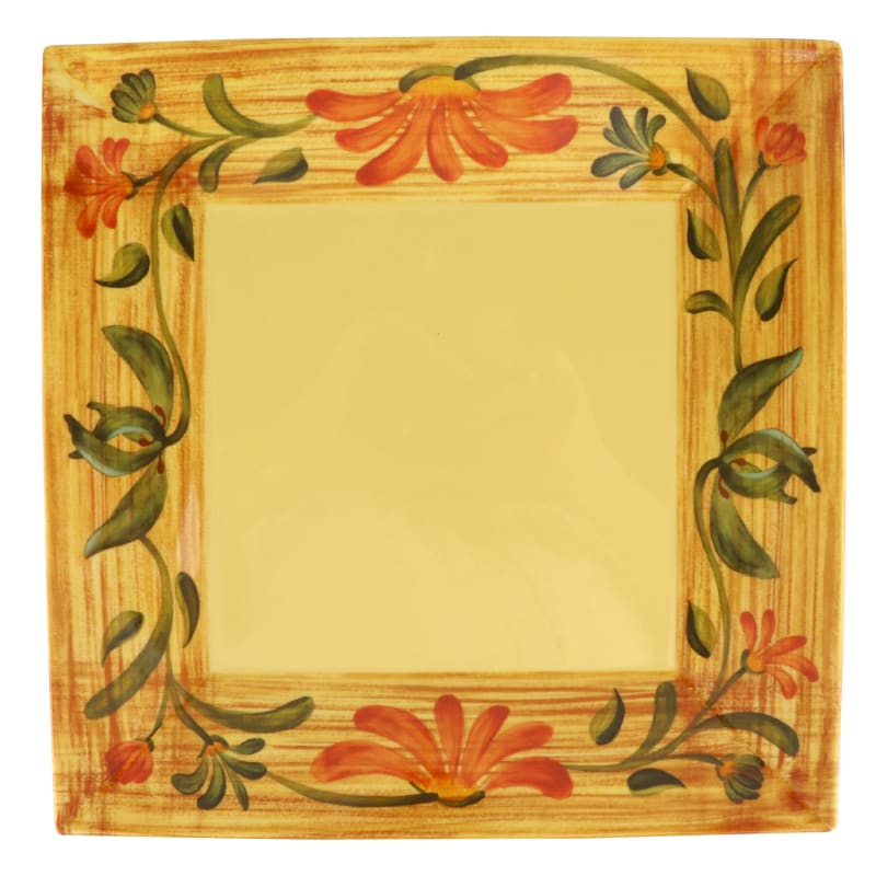 G.E.T. Enterprises ML-90-VN Venetian 12-1/8" Square Patterned Melamine Plate