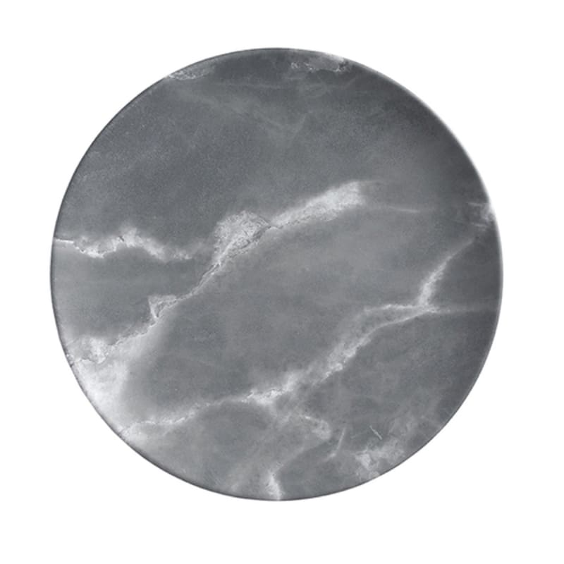 American Metalcraft MCP11GM 11-1/2" Round Matte Marble Grey Coupe Plate