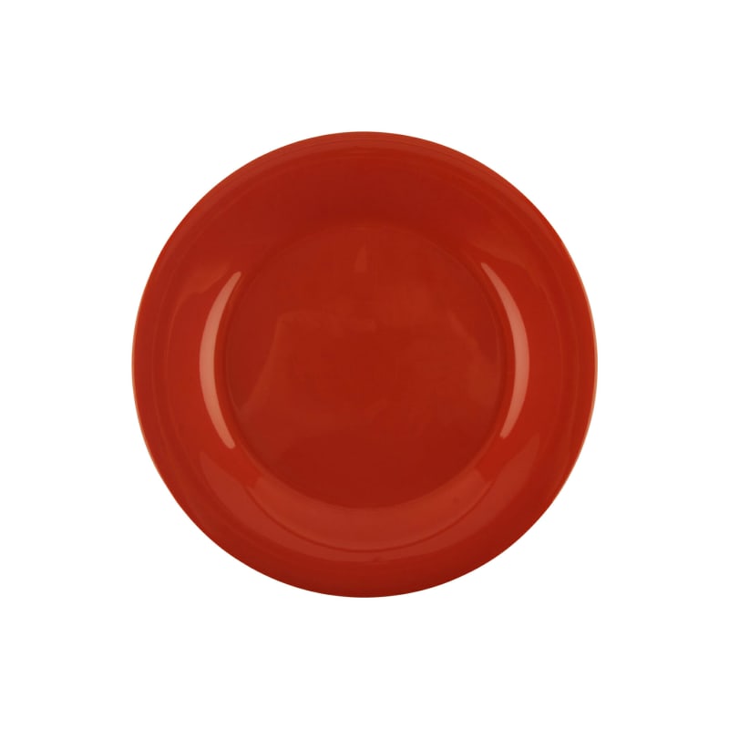 G.E.T. Enterprises WP-9-RO Diamond Mardi Gras 9-3/16" Round Rio Orange Melamine Plate