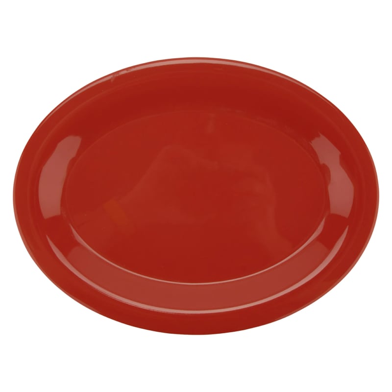 G.E.T. Enterprises OP-120-RO Diamond Mardi Gras 11-7/8" Oval Rio Orange Melamine Platter