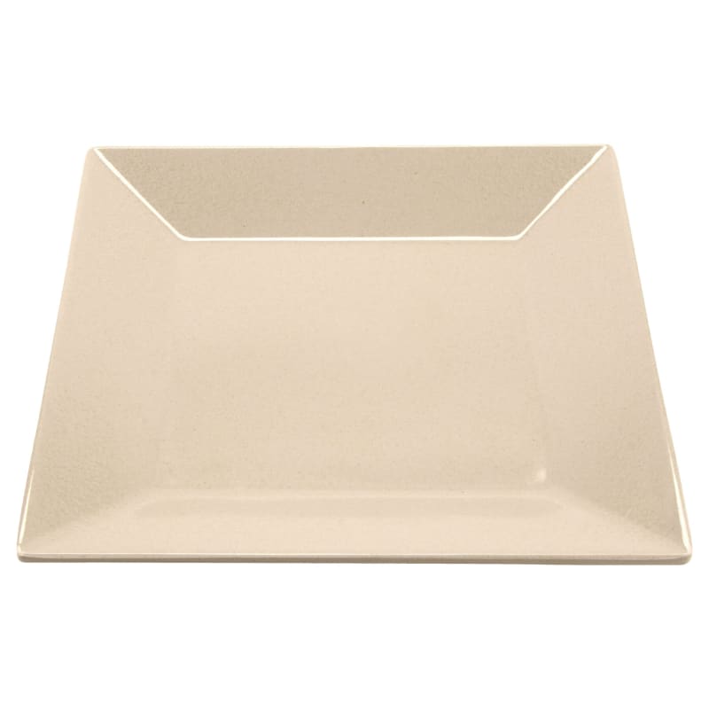 G.E.T. Enterprises BAM-1103 Bamboomel 8" Square Tan Bamboo Melamine Plate