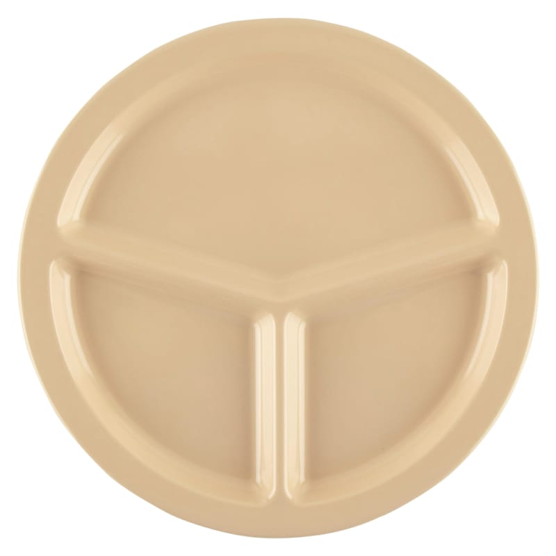 G.E.T. Enterprises CP-533-T Supermel 10" Round Tan Melamine Plate