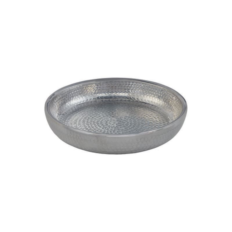 American Metalcraft ADSEAS12 12" Round Double Wall Silver Aluminum Seafood Tray