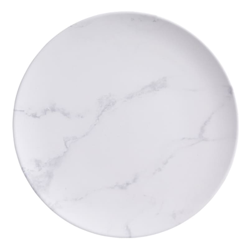 American Metalcraft MCP11MA 11-1/2" Round Matte Marble White Melamine Mix & Matte Coupe Plate