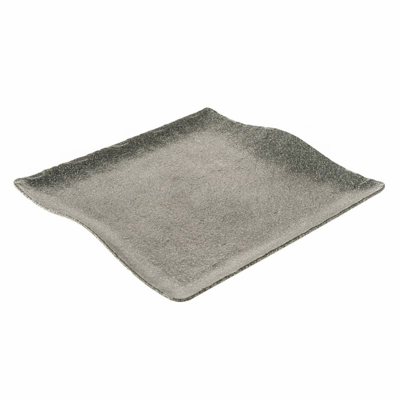 G.E.T. Enterprises RFS200 Cheforward Infuse 11" Square Stone Grey Melamine Platter