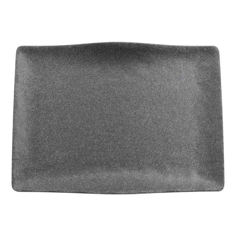 G.E.T. Enterprises RFS202 Cheforward Infuse 17.3" Rectangle Stone Grey Melamine Platter