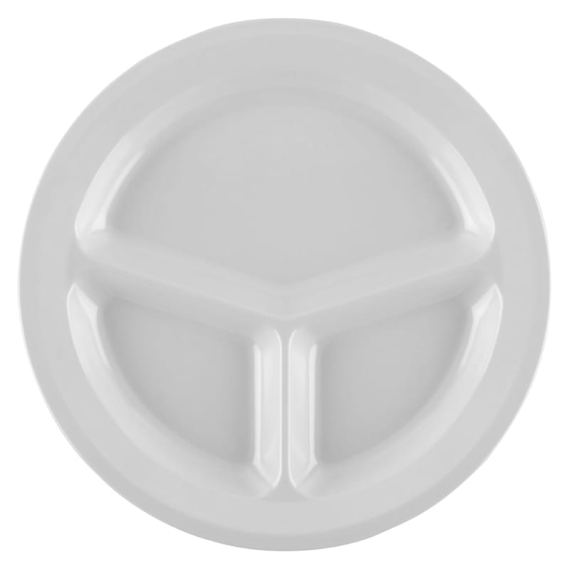 G.E.T. Enterprises CP-532-W Supermel 10-13/16" Round White Melamine Plate
