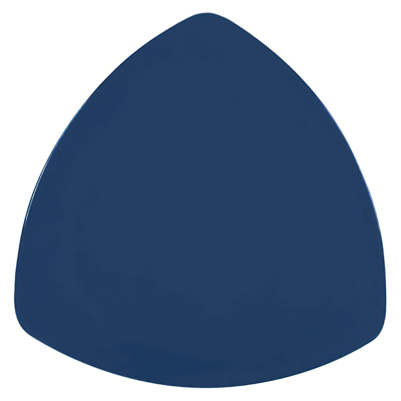 G.E.T. Enterprises TP-12-PB Diamond Mardi Gras 11-3/4" Triangle Peacock Blue Melamine Plate