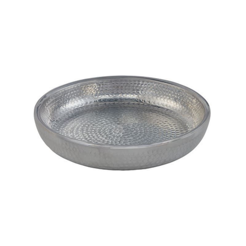 American Metalcraft ADSEAS14 14" Round Double Wall Silver Aluminum Seafood Tray