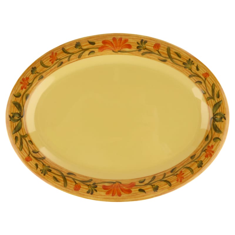 G.E.T. Enterprises OP-135-VN Venetian 13-3/8" Oval Patterned Melamine Platter
