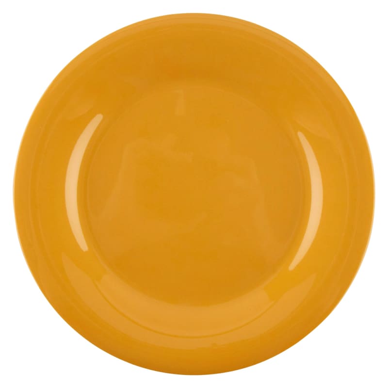 G.E.T. Enterprises WP-10-TY Diamond Mardi Gras 10-9/16" Round Tropical Yellow Melamine Plate