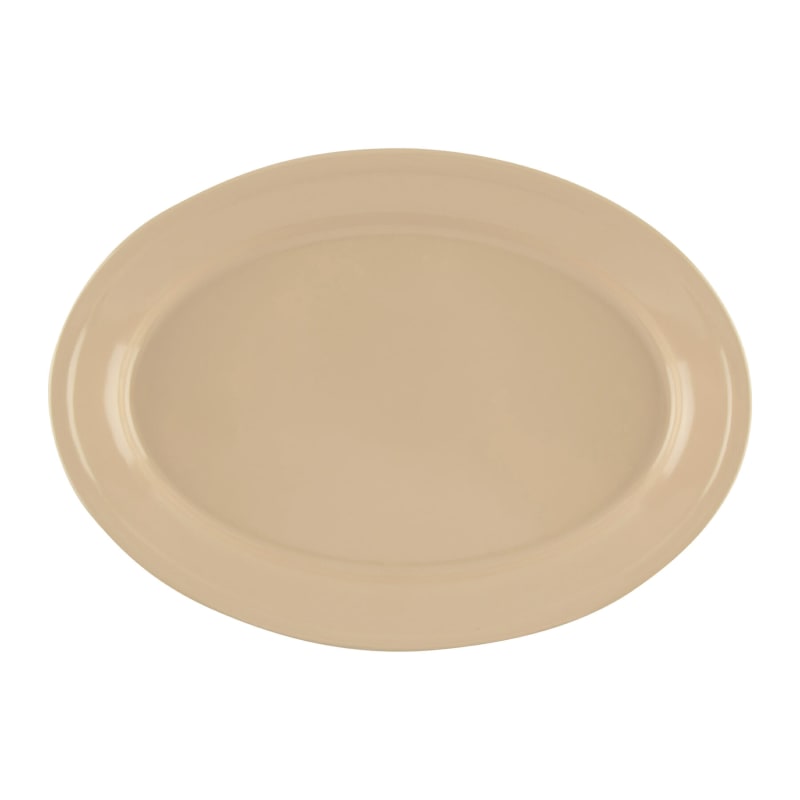 G.E.T. Enterprises OP-912-T Supermel 11-15/16" Oval Tan Melamine Platter