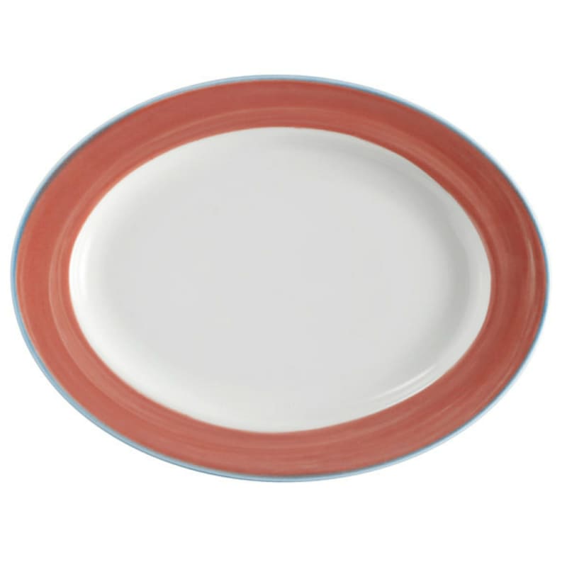 G.E.T. Enterprises PA1602907712 Corona Calypso 11-5/8" Oval Coral Porcelain Platter