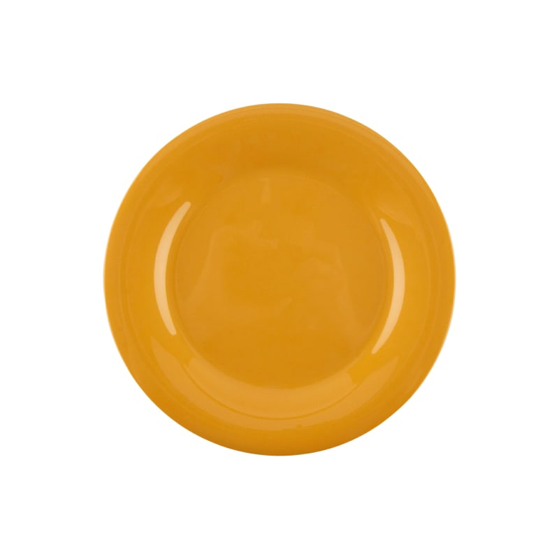 G.E.T. Enterprises WP-9-TY Diamond Mardi Gras 9-3/16" Round Tropical Yellow Melamine Plate