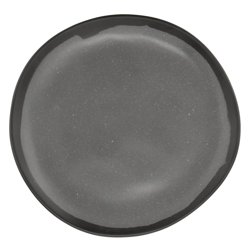 G.E.T. Enterprises CS-70-GR Pottery Market Matte 7" Round Speckled Gray Melamine Plate