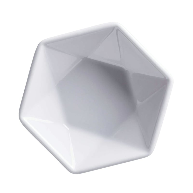 G.E.T. Enterprises PA1101610024 Corona Actualite 2-3/4" Hexagon Bright White Porcelain Plate