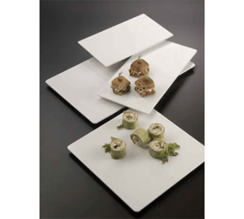 American Metalcraft MEL148 14-1/2" x 8-1/4" White Melamine Platter