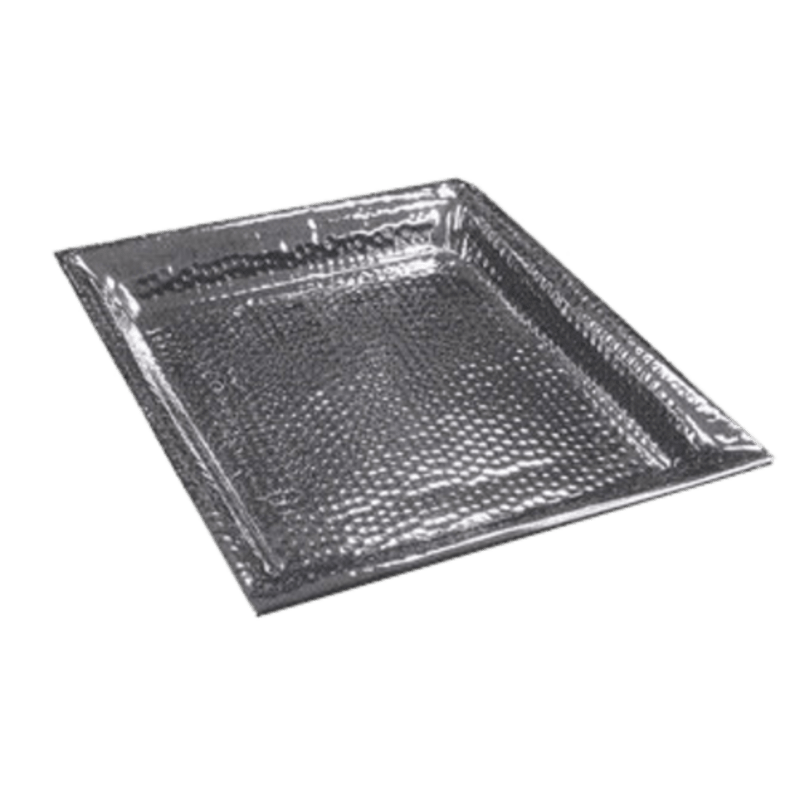 American Metalcraft HMSQ20 20" Square Hammered Stainless Steel Serving Tray