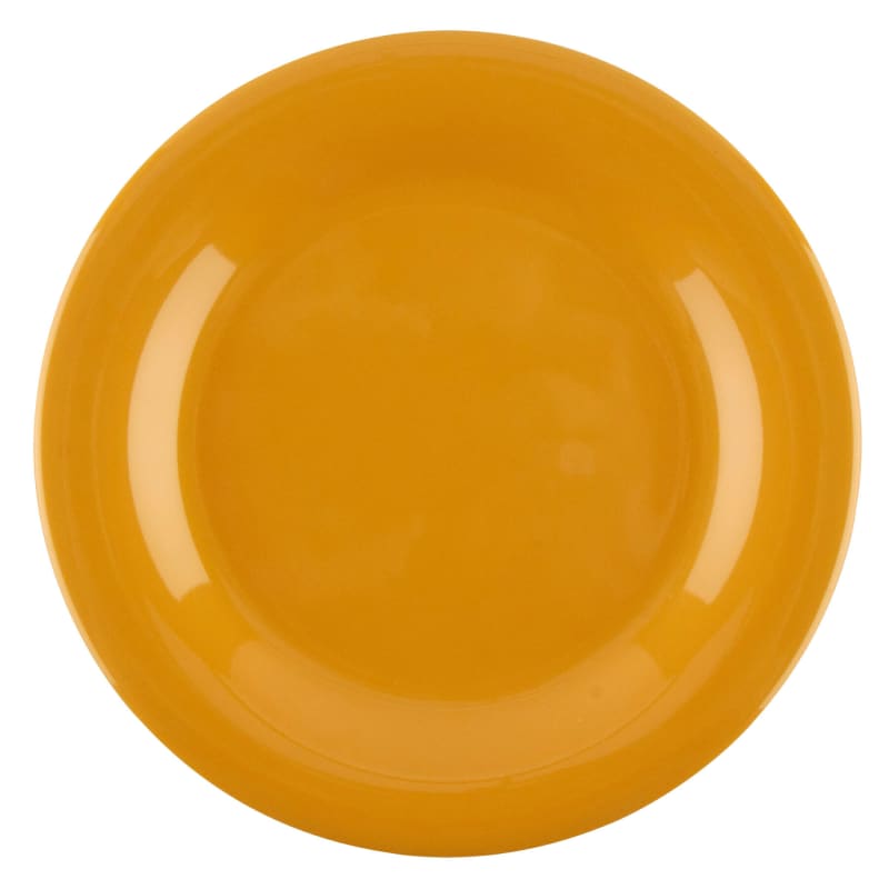 G.E.T. Enterprises WP-6-TY Diamond Mardi Gras 6-1/2" Round Tropical Yellow Melamine Plate