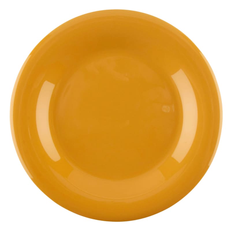 G.E.T. Enterprises WP-7-TY Diamond Mardi Gras 7-1/2" Round Tropical Yellow Melamine Plate