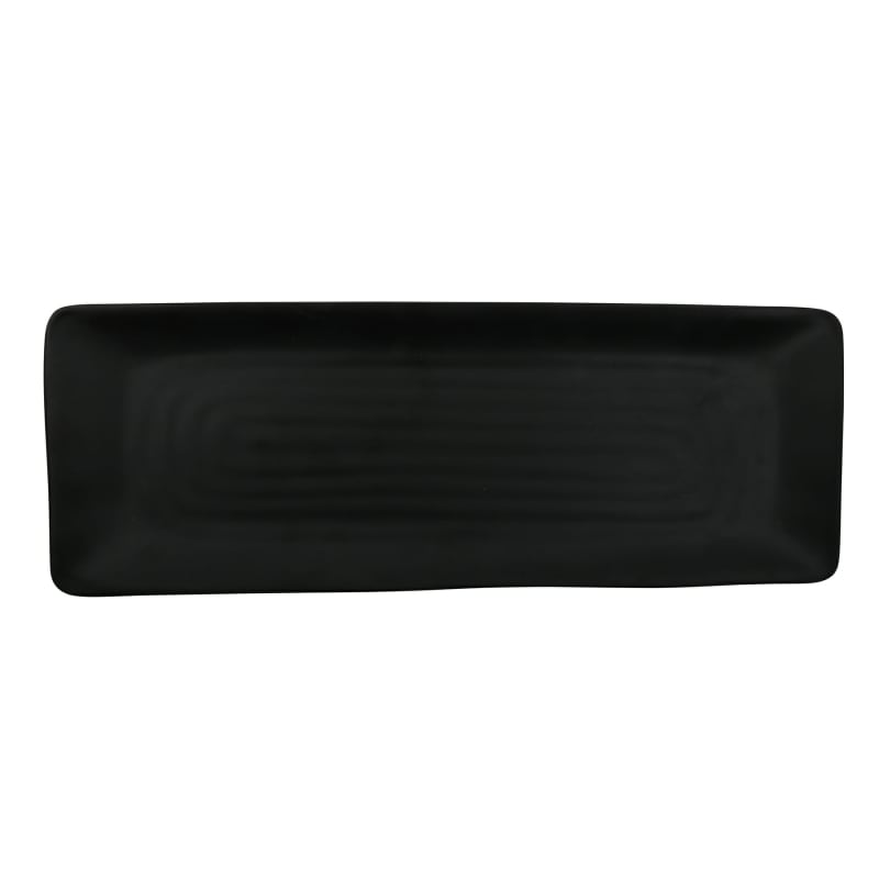 G.E.T. RP-1865-BK Nara 18" x 6-1/2" Rectangular Black Melamine Tray