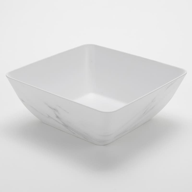 American Metalcraft MWMSQ11 232 oz. Square White Marble Melamine Naturals™ Bowl