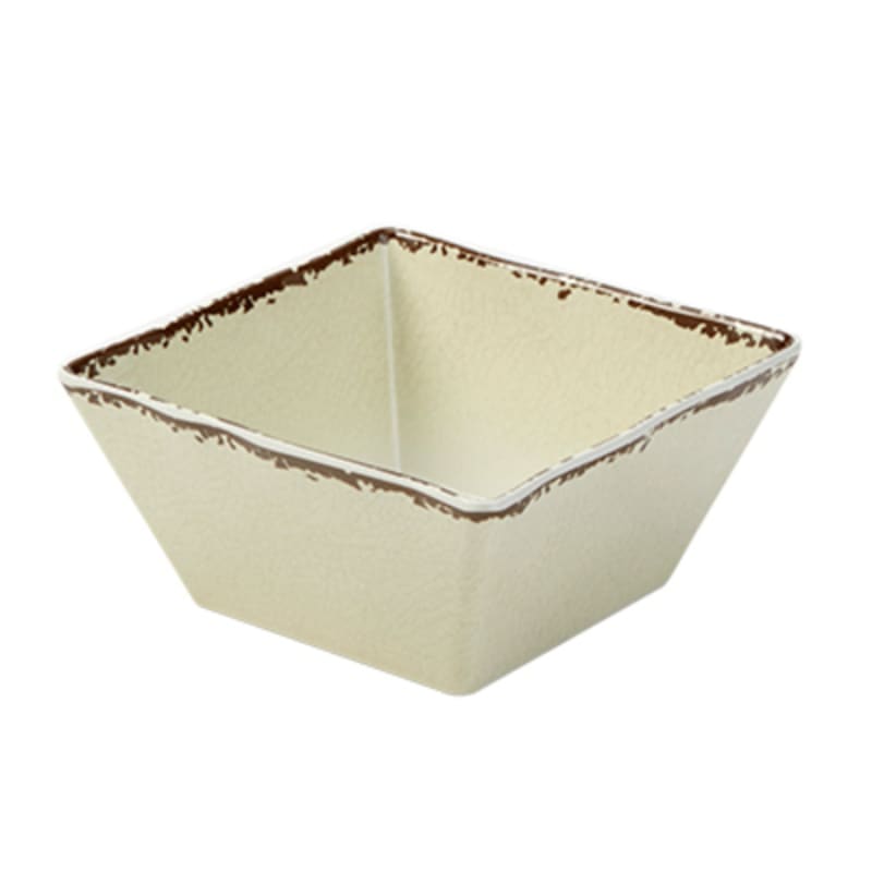 American Metalcraft AWMSQ73 58 oz. Square Antique White Melamine Serving Bowl