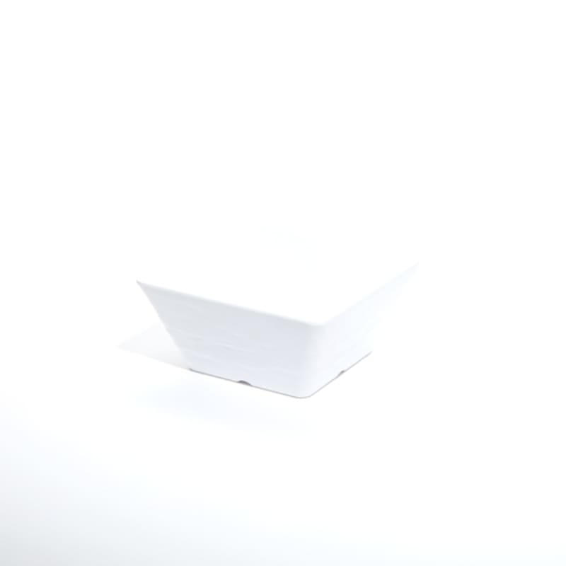 American Metalcraft FSWMEL73 58 oz. Square White Faux Slate Melamine Serving Bowl