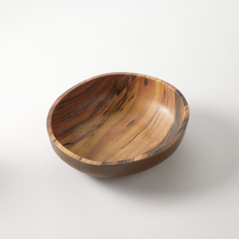 American Metalcraft AWMB11 97 oz. Round Acacia Wood Melamine Bowl