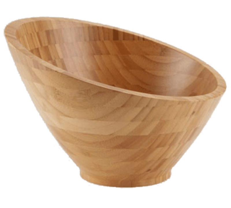 American Metalcraft BAMSL92 48 oz. Round Angled Bamboo Bowl