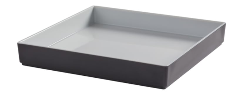 American Metalcraft UBS60GE 60 oz. Square Graphite Melamine Bowl