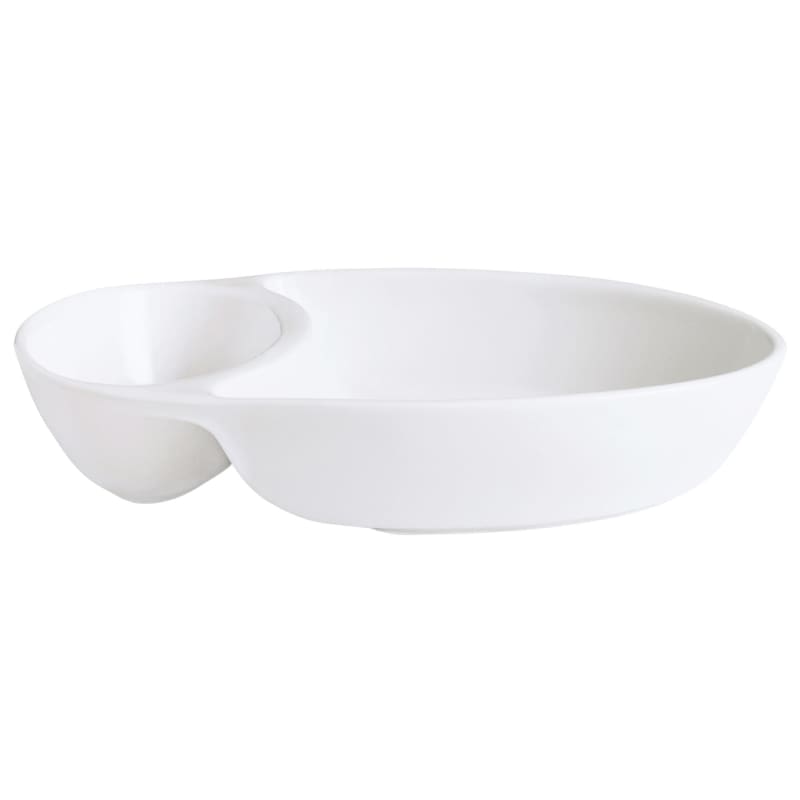 G.E.T. Enterprises PA1101439712 Corona Actualite 16.9 oz. Oval Bright White Porcelain Tray