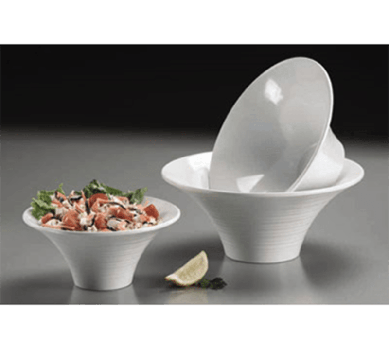 American Metalcraft FLRB8 33 oz Round White Melamine Endurance™ Serving Bowl