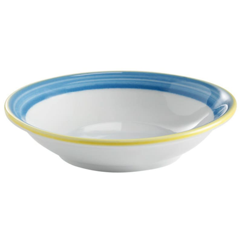G.E.T. Enterprises PA1601703024 Corona Calypso 4 oz. Round Calypso Blue Porcelain Bouillon Cup