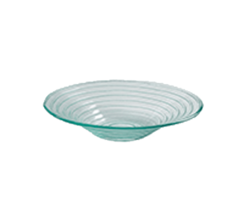 American Metalcraft GBG14 98 0z. Round Green Swirled Glass Glacier™ Bowl