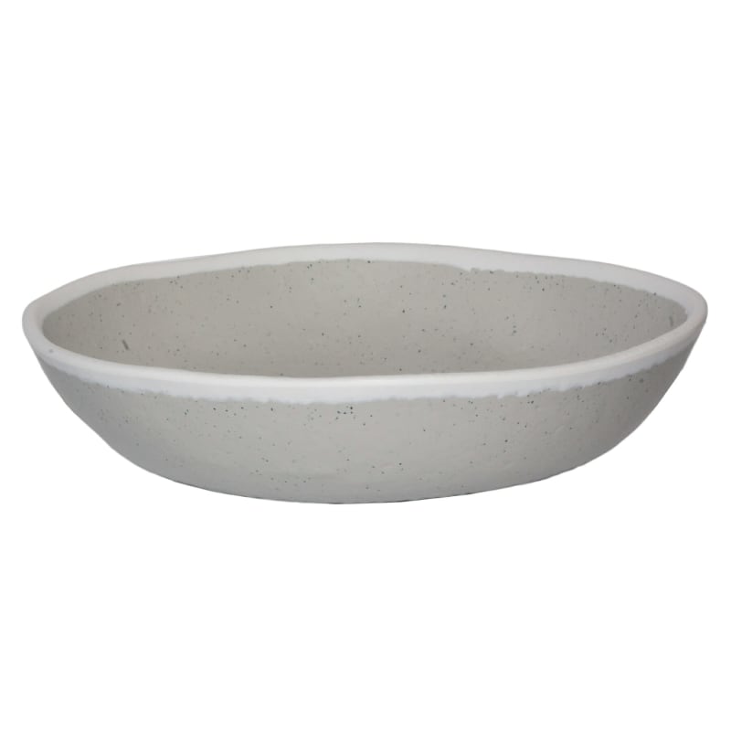 G.E.T. Enterprises B-310-DVG Pottery Market Glazed 48 oz. Round Dove Gray Melamine Bowl