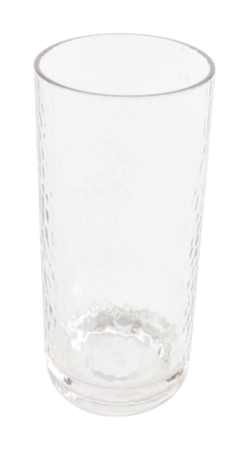 G.E.T. HM-16CO-CL Hammered 16oz. Clear SAN Plastic Cooler Cup
