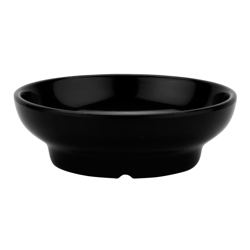G.E.T. Enterprises SD-05-BK Viva Mexico 5oz. Round Black Melamine Salsa Dish