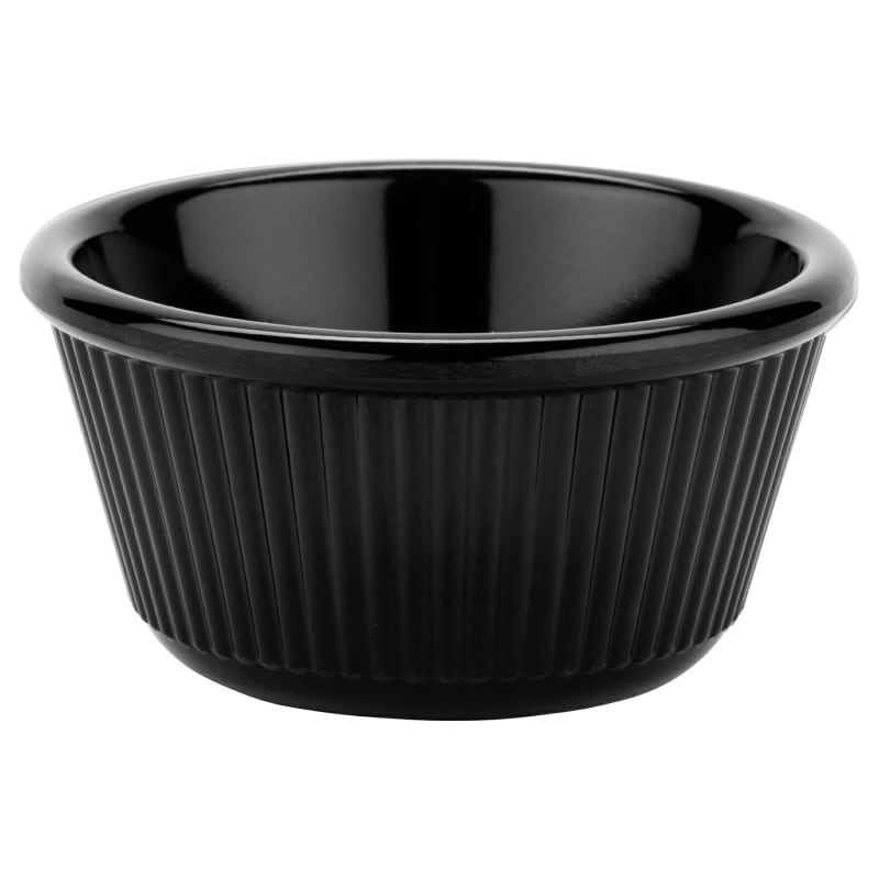 G.E.T. Enterprises RM-401-BK 4 oz. Round Black Melamine Ramekin