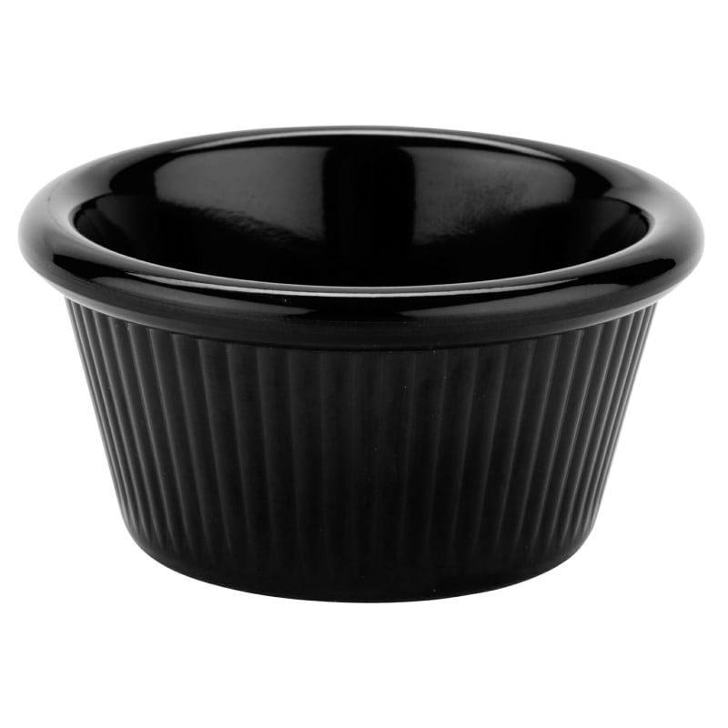 G.E.T. Enterprises RM-387-BK 2 oz. Round Black Melamine Ramekin