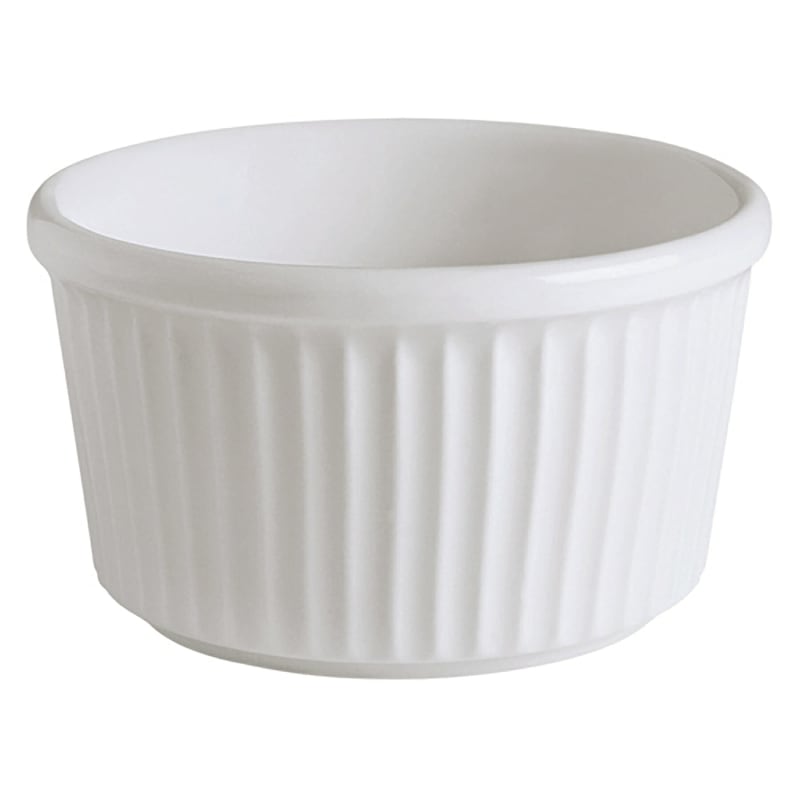 G.E.T. Enterprises PA1101707024 Corona Actualite 10.7 oz. Round Bright White Porcelain Ramekin