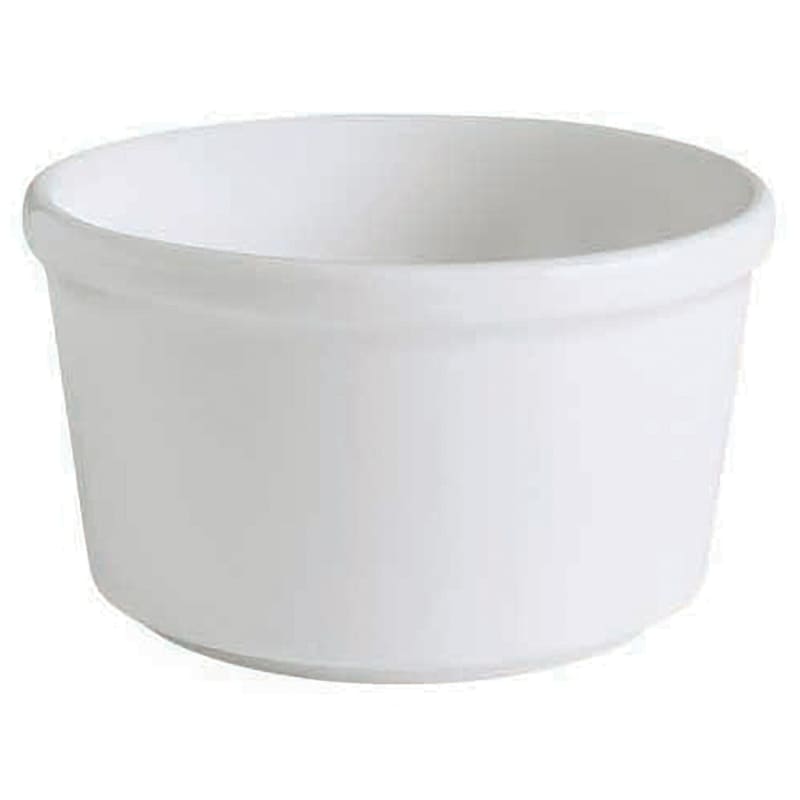 G.E.T. Enterprises PA1101807224 Corona Actualite 3.4 oz. Round Bright White Porcelain Ramekin